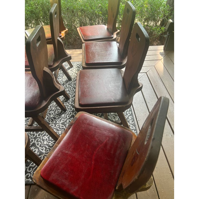 Set of Eight Restaurant Dining Chairs With Branded Keystone “P”, C. 1940, Berks County Provenance For Sale - Image 17 of 18