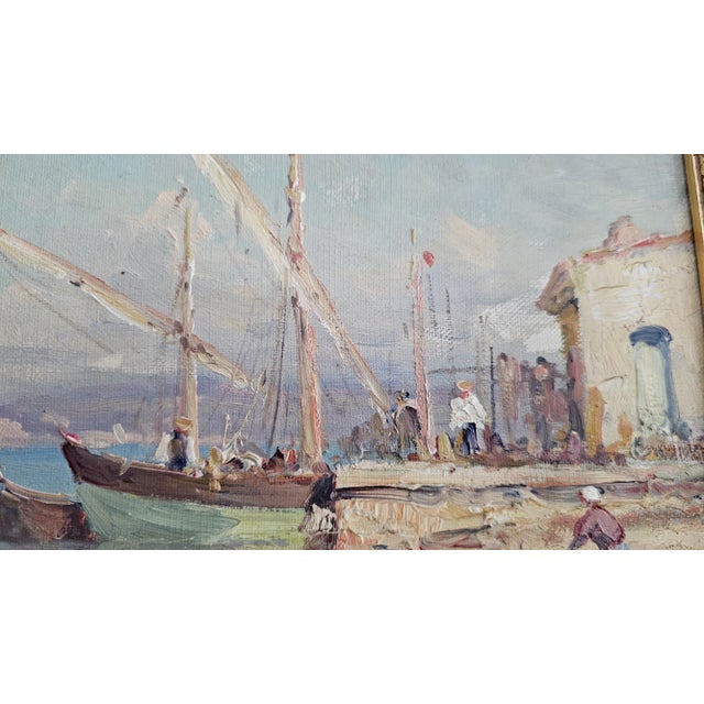 Antique Vincent Manago French Impressionistl Painting : "Paysage Mediterraneen : For Sale - Image 4 of 12