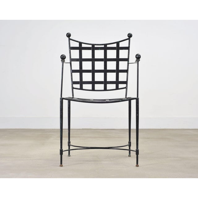 Neoclassical Mario Papperzini Mid-Century Amalfi Iron Patio Garden Armchair For Sale - Image 3 of 18