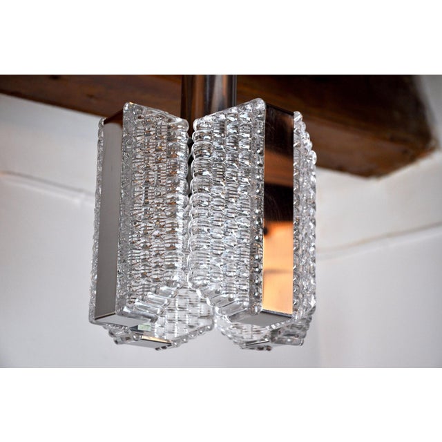 White Crystal Chandelier from Kaiser Idell / Kaiser Leuchten, Germany, 1960s For Sale - Image 8 of 9