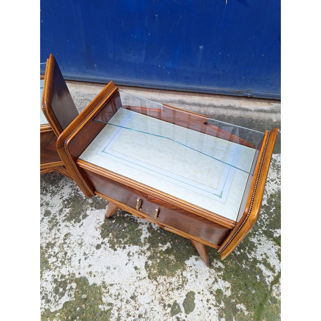 Briar and Glass Bedside Tables, Italy, 1950s, Set of 2 For Sale - Image 6 of 17
