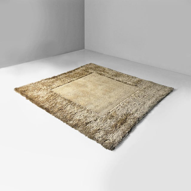 Beige Italian Modern Short and Medium-Pile Rug in Beige, 1970s For Sale - Image 8 of 8