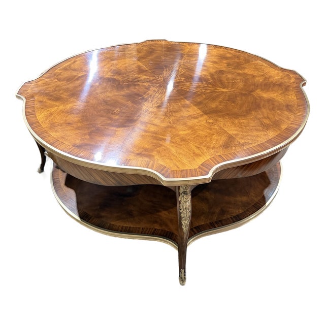 Late 20th Century Althorp by Theodore Alexander Mahogany Cocktail Table With Caryatid Bronze Accents For Sale