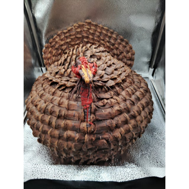 Wood Mid 20th Century Coushatta & Seminole Pine Needle Basket For Sale - Image 7 of 12