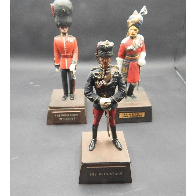 This marvelous vintage set of 3 British Regiment officer figurines are created in gorgeous cast metal with authentic...