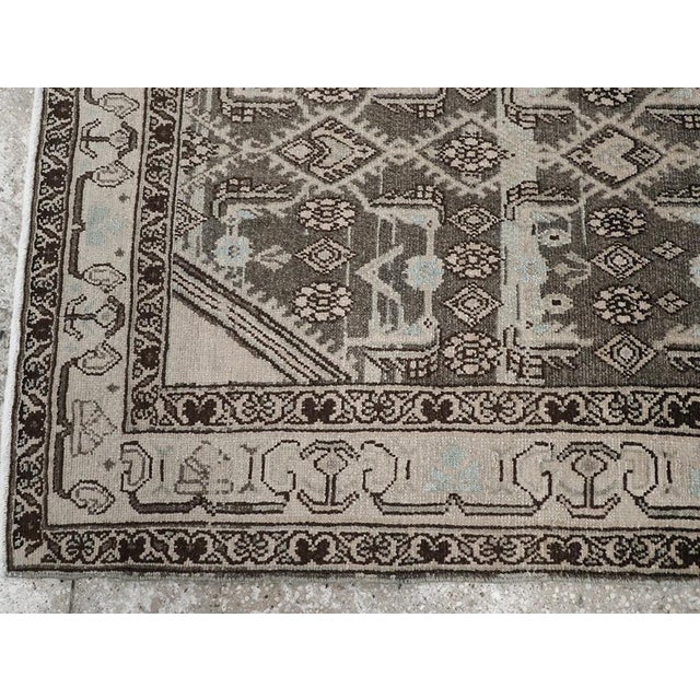 Mid 20th Century Galerie Shabab Collection Mid-20th Century Persian Malayer Throw Rug For Sale - Image 5 of 7
