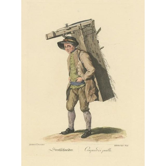 After J.C. Brand, Straw Cutter, Likely in Austria, 1775, Print For Sale - Image 3 of 6