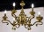 Spanish Mid-Century Brass Six Arm Chandelier For Sale - Image 10 of 12