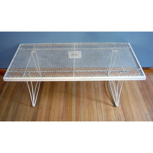 1960s Homecrest Bottemillier White Metal Coffee and Accent Tables, Attributed - Set of 4 For Sale - Image 4 of 12