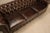 Early 21st Century Chesterfield Style 7 Foot Espresso Brown Tufted Leather Sofa For Sale - Image 5 of 16