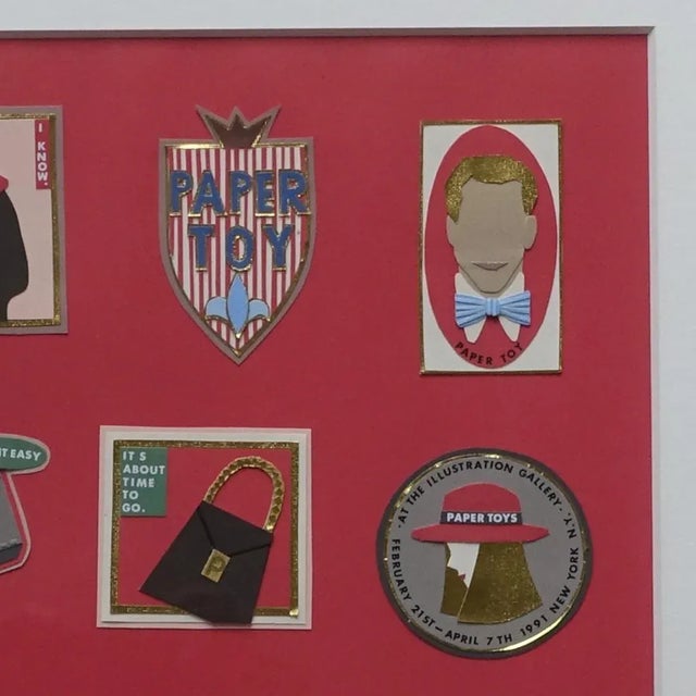 1990s "The Great Paper Toy Show" Collage by Makiko Azakami, Framed For Sale - Image 4 of 7