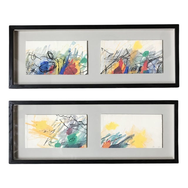 Jean José Baranes, The Battle of San Remo and After the Storm, 2002, Gouaches, Set of 2 For Sale