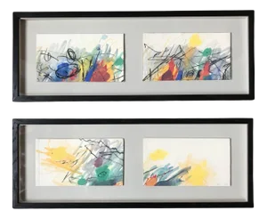 Jean José Baranes, The Battle of San Remo and After the Storm, 2002, Gouaches, Set of 2