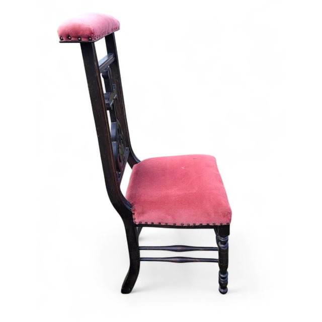 French Monastery Prayer Chair with Gothic Cross, 1880-1890 For Sale - Image 5 of 16