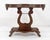 Carved Walnut Lyre Base Victorian Style Marble Top Console Table For Sale - Image 6 of 12