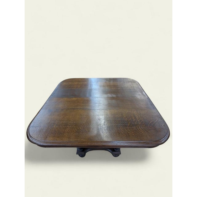 Antique Wilhelminian Style Table in Oak, 1890s For Sale - Image 5 of 11