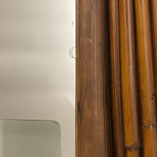 1970s Vintage Coastal Boho Chic Faux Wicker-Bamboo Wall Mirror. For Sale - Image 17 of 17