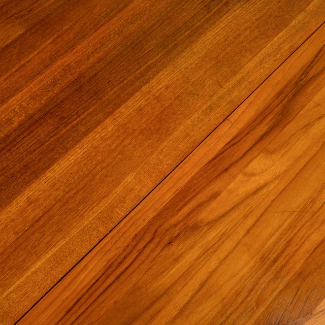 1990s Danish Modern Solid Teak Expandable 102" Dining Table W/ Two Leafs For Sale - Image 10 of 18