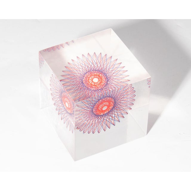 1960s 1967 Limited Edition Lucite String Cube Sculpture by Sue Fuller For Sale - Image 5 of 11