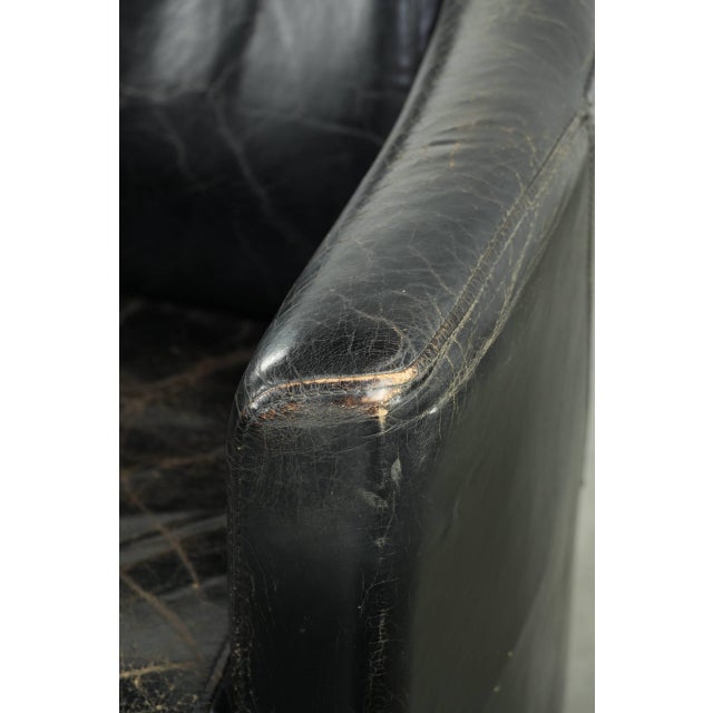 Vintage Black Cowhide Aviator Lounge Chair For Sale - Image 11 of 13