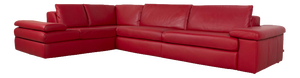 Leather Corner Sofa with Manual Function from Willi Schillig