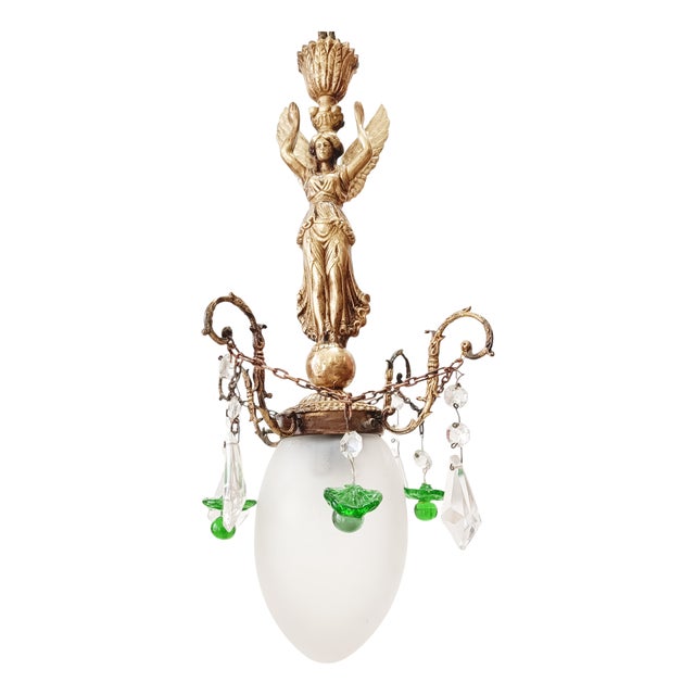 Empire Caryatid Ceiling Lamp For Sale