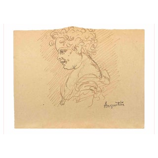 Louis Anquetin, The Child Profile, Ink Drawing, Early 20th Century For Sale