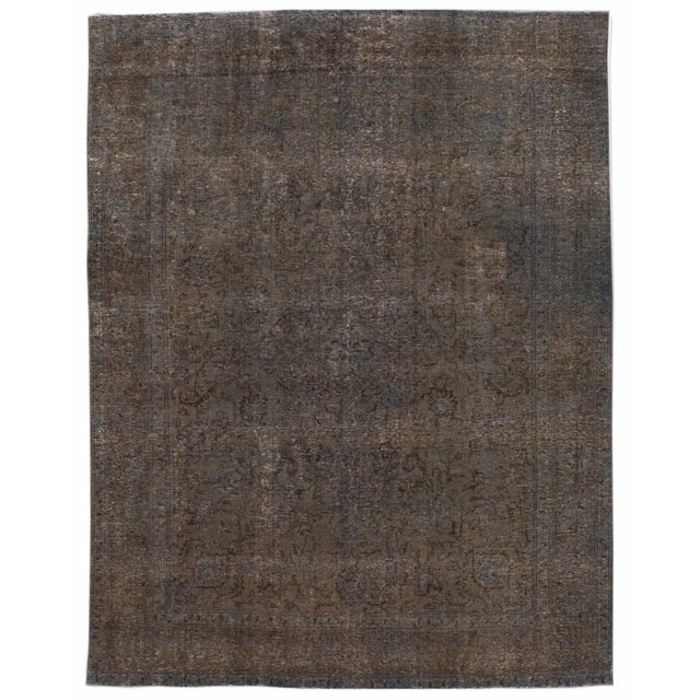 Mid-20th Century Vintage Overdyed Wool Rug For Sale - Image 13 of 13