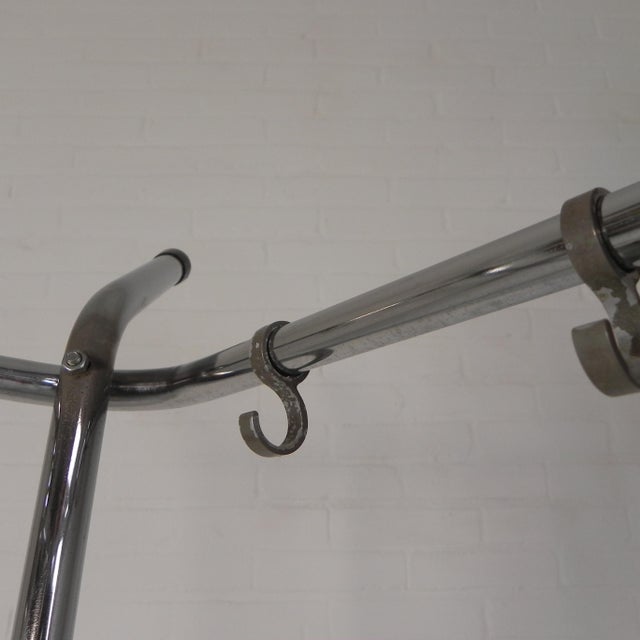 1950s Freestanding Coat Rack with 4 Tubes and 12 Hooks from Tubax, 1950s For Sale - Image 5 of 18