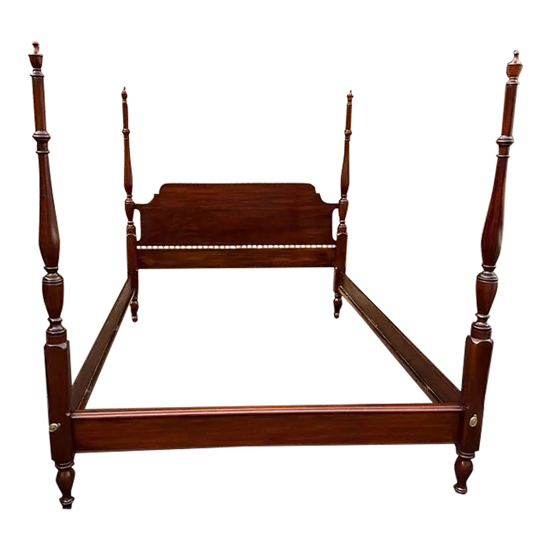 Henkel Harris Solid Mahogany 4 Poster Queen Bed Frame. High End