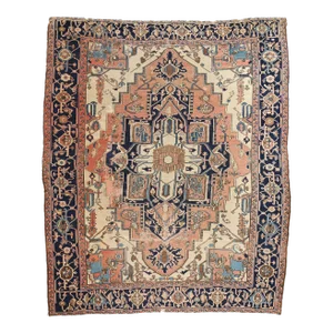Late 19th Century 1880's Antique Persian Serapi Rug - 11'04 X 13'05