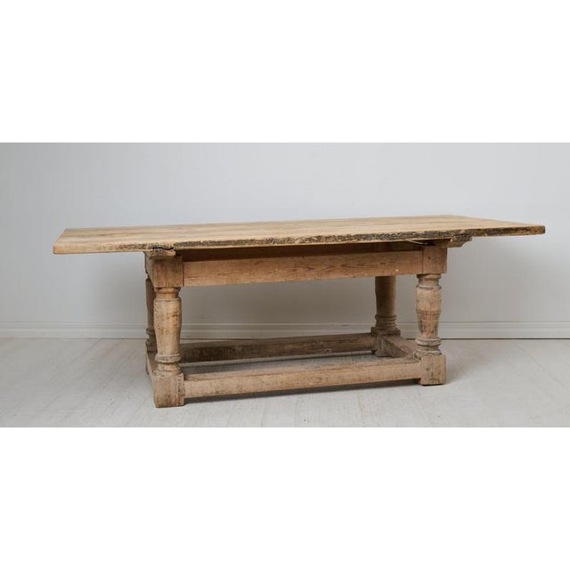 Baroque Large Baroque Farm Table, Northern Sweden, 1750 For Sale - Image 3 of 11