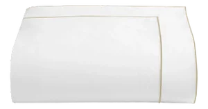 Salerno Bedding Full/Queen Duvet in White/Champagne