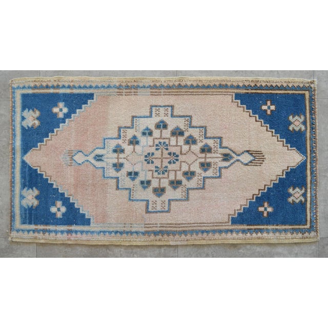 Hand Knotted Door Mat, Entryway Rug, Bath Mat, Kitchen Decor, Small Rug, Turkish Rug - 1′11″ × 3′7″ For Sale - Image 6 of 6