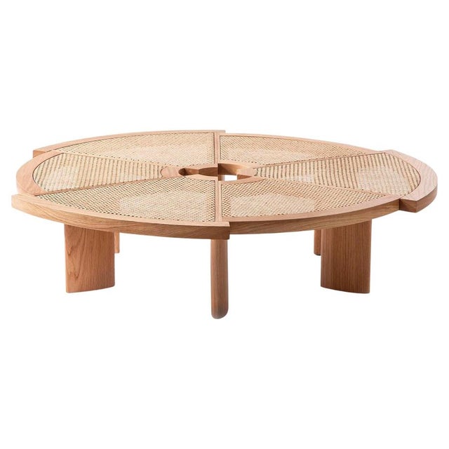 Rio Low Table in Rattan & Wood by Charlotte Perriand for Cassina, Italy For Sale - Image 9 of 9