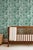 Floral & the Frog Chinoiserie Grasscloth Wallpaper by House Party | Jade Green | 6 Yards For Sale In Charlotte - Image 6 of 7