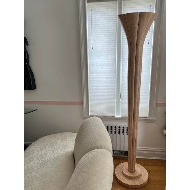 Tessellated Stone Torch Floor Lamp by Maitland Smith For Sale - Image 11 of 11