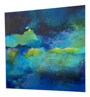 Original Abstract “Outdoor Escape” Acrylic Painting by Jennifer Hopkins-Wilcox
