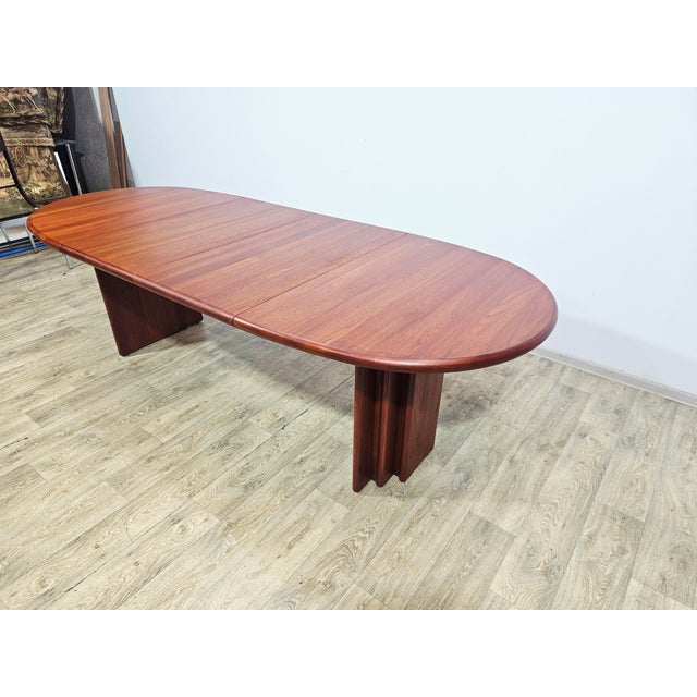 Mid-Century Extendable Table in Teak S. Burchardt-Nielsen, Denmark, 1980s For Sale - Image 14 of 18