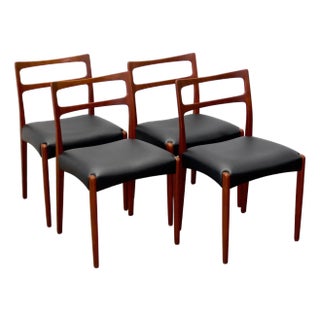 Danish Teak Dining Chairs, in the Style of Johannes Andersen For Sale