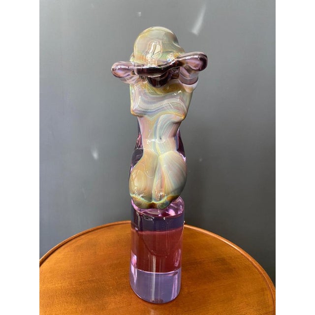 Murano chalcedony glass sculpture by Loredano Rosin, 1990s This piece has an attribution mark, I am sure that it is...