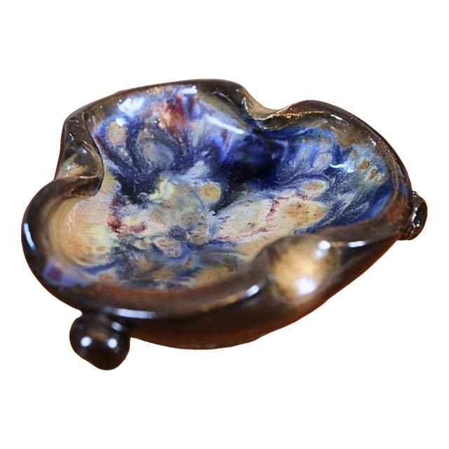Flamed Glazed Stoneware Bowl by Roger Guérin, 1940s For Sale