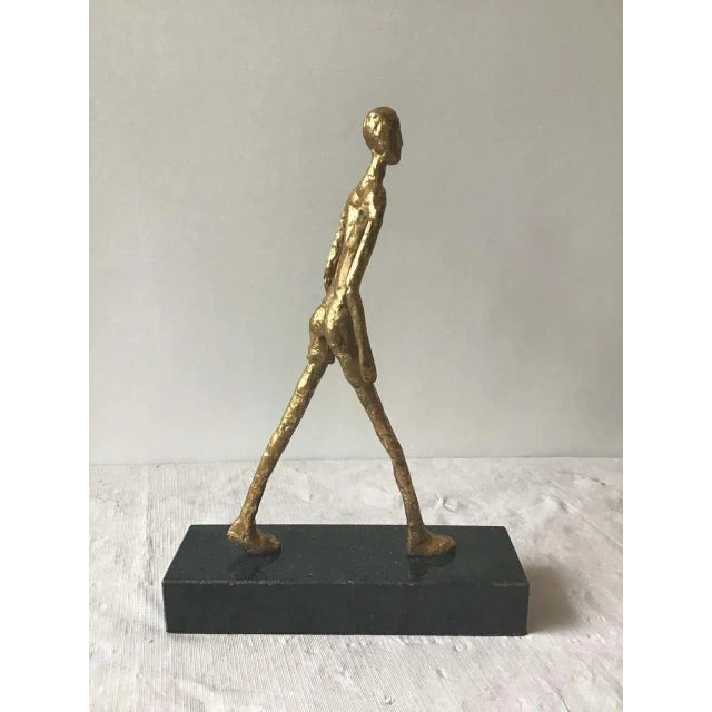 Contemporary Modern Gilt Iron Sculpture of Man For Sale In New York - Image 6 of 11