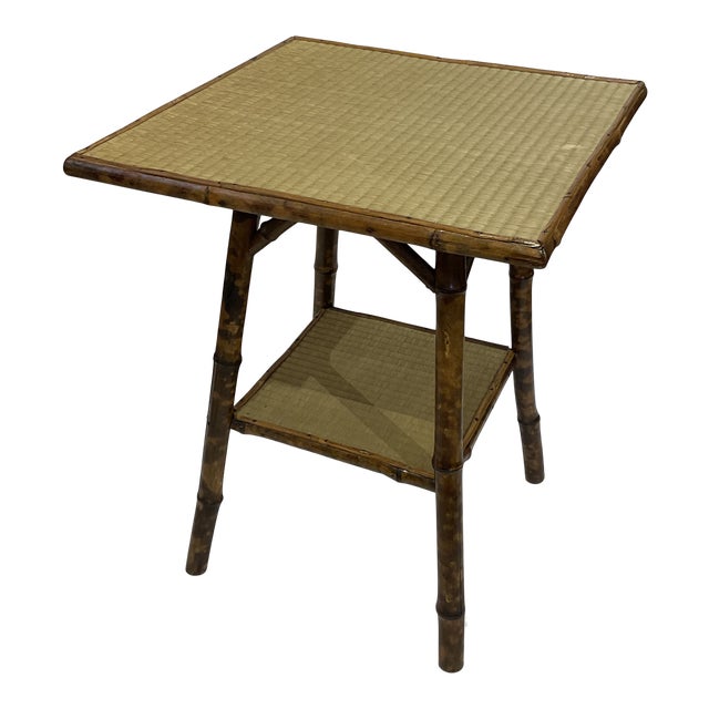 19th Century English Bamboo Side Table For Sale