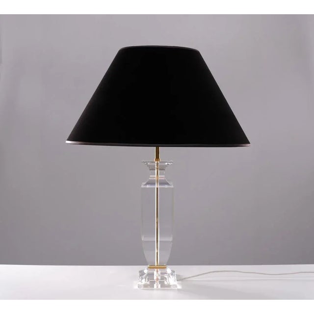 Regency Acrylic Glass Table Lamp, France, 1970s For Sale - Image 9 of 10