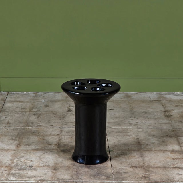 Angelo Mangiarotti Angelo Mangiarotti Ceramic Glazed Umbrella Stand for Ceramica Brambilla Milano For Sale - Image 4 of 16