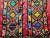 Textile Vintage Uzbek Quilt, Hand-Stitched Silk, Geometric Pattern, Red & Turquoise, 39” X 73” For Sale - Image 7 of 12