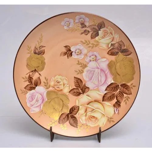 Plate with Rose Decoration from RPR For Sale - Image 5 of 5
