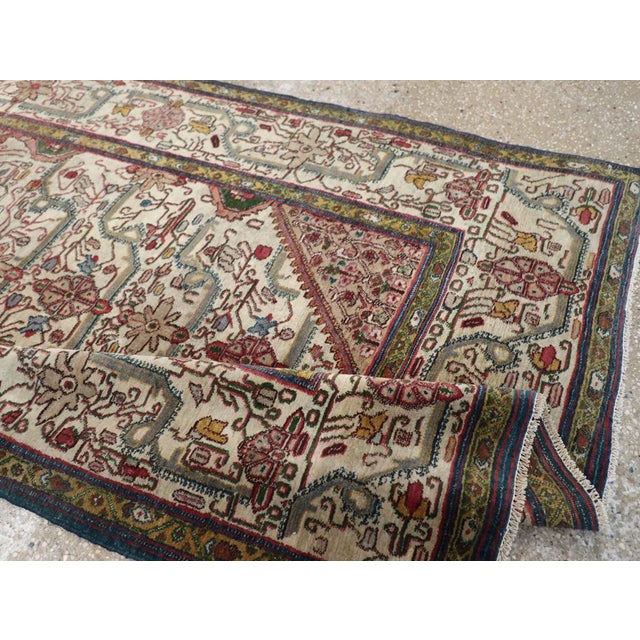 Textile Galerie Shabab Collection Early 20th Century Indian Agra Accent Rug For Sale - Image 7 of 8