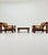 Mid-Century Lounge Chairs and Coffee Table in Leather and Wood by Carl Straub, Germany, 1960s, Set of 3 For Sale - Image 3 of 18